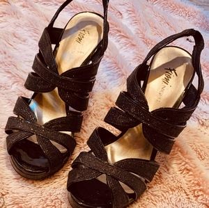 Black Fioni Sparkly Heels